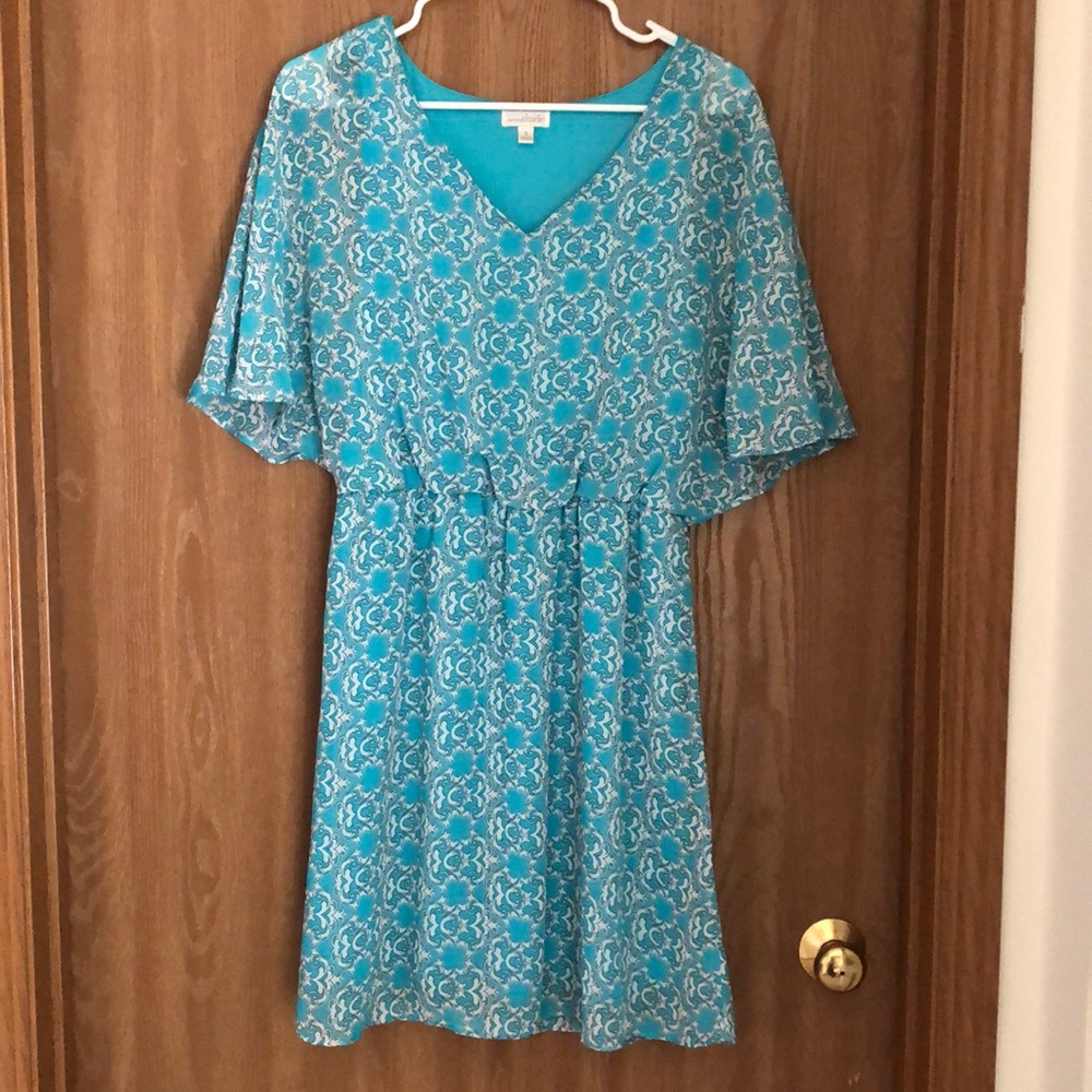 Printed Blue Dress